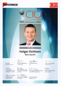 Holger Eichhorn CIO des Jahres 2016 Urkunde